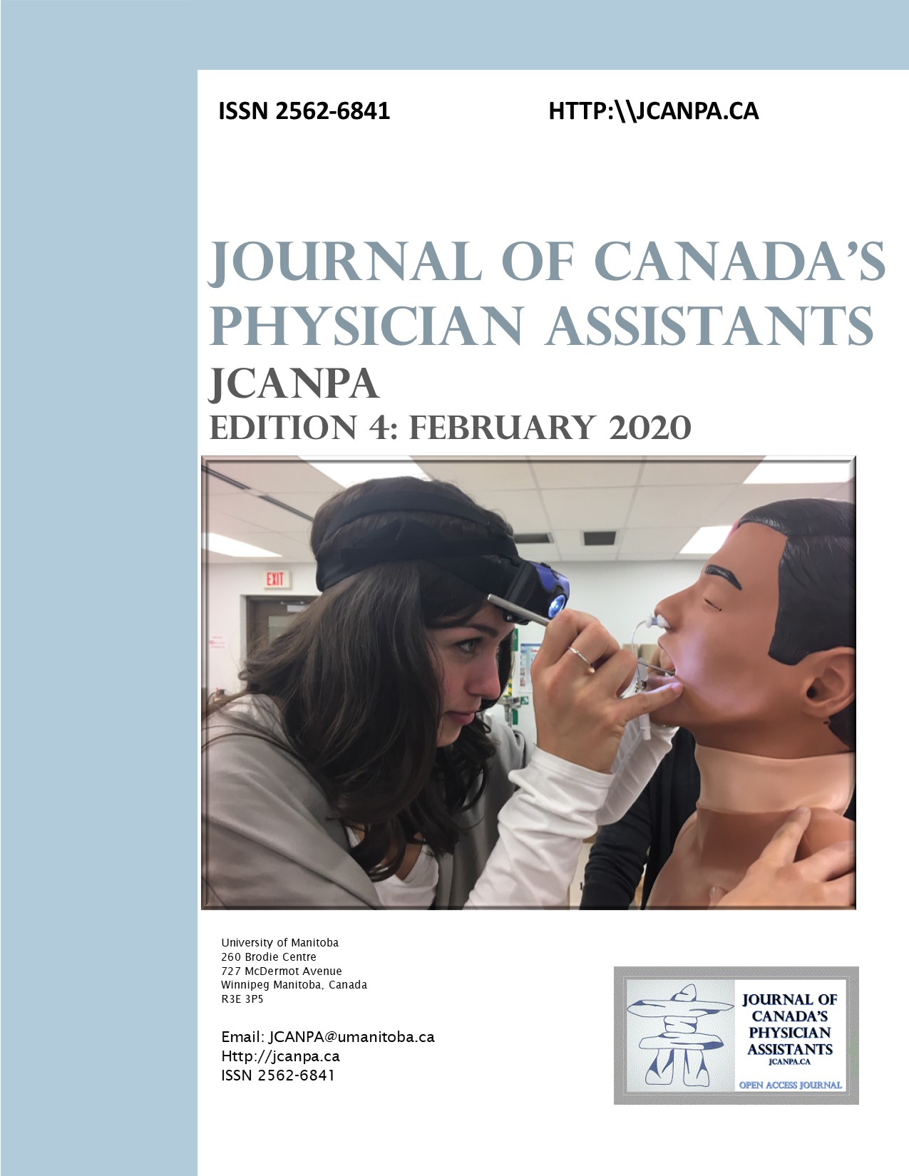 					View Vol. 1 No. 4 (2020): The Journal of Canada's Physician Assistants
				
