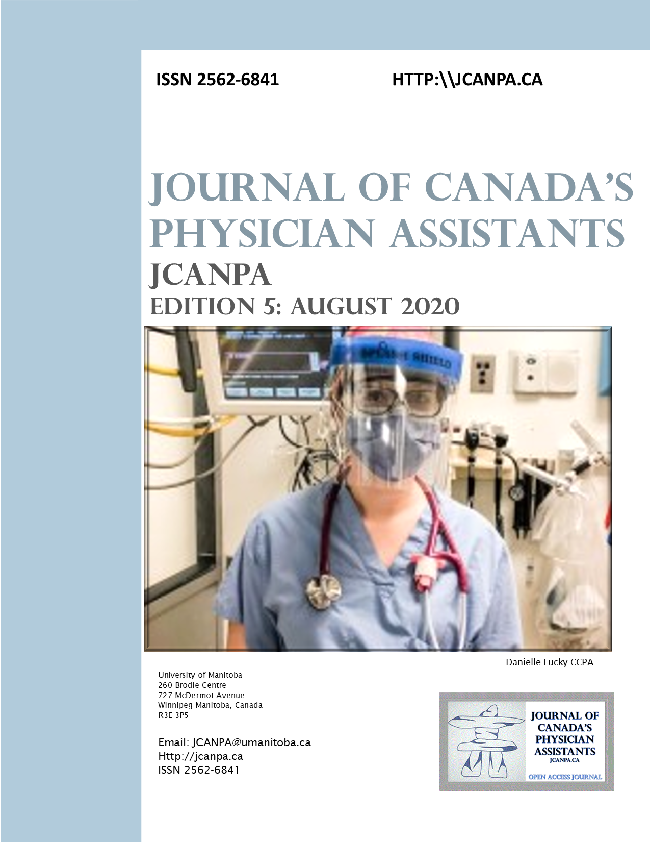 					View Vol. 1 No. 5 (2020): The Journal of Canada's Physician Assistants (http://JCANPA.ca)
				